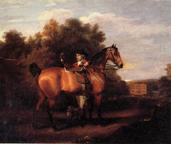 Henry Walton A Gentleman,Said to Be mr Richard Bendyshe with his Favorite Hunter in a Landscape china oil painting image
